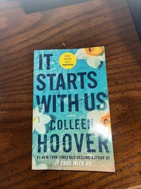 It Starts With Us by Colleen Hoover - Blue Floral Paperback